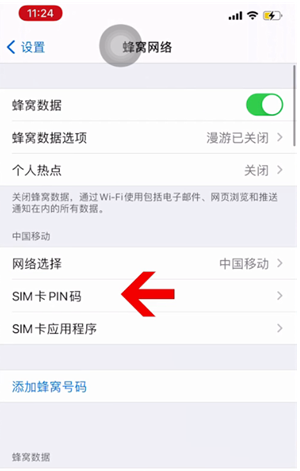 佛坪苹果14维修网分享如何给iPhone14的SIM卡设置密码 